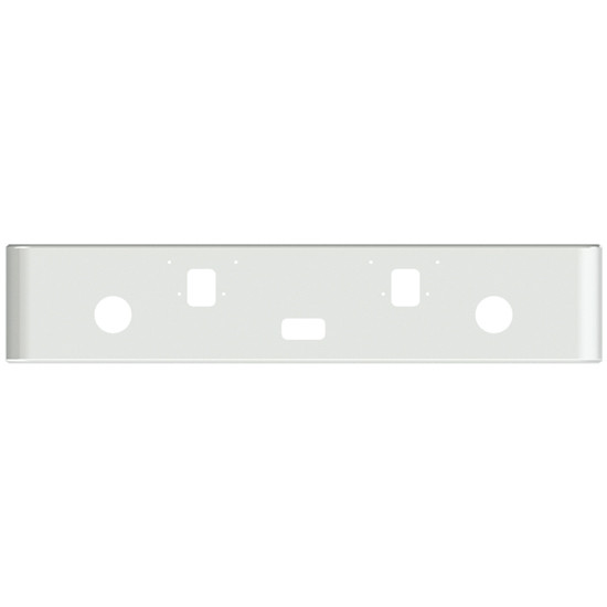 12 Inch Chrome Steel Rolled Bumper With Tow, Step, Fog, Bolt Holes