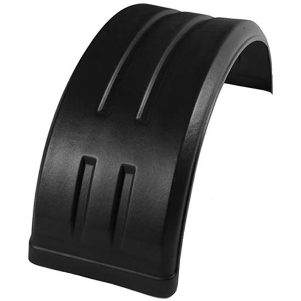 Merritt 18 Inch Wide Black Poly Ribbed Super Single Full Radius Fender