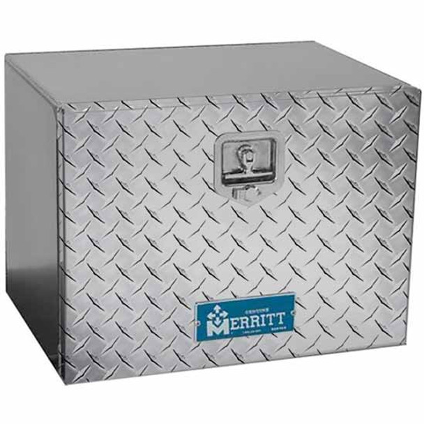 Merritt 18 X 18 X 18 Inch Smooth Aluminum Tool Box With Diamond Plate Single Door