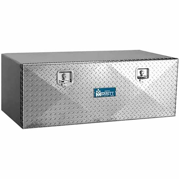 Merritt 18 X 18 X 30 Inch Smooth Aluminum Tool Box With Diamond Plate Single Door Merritt 18 X 18 X 30 Inch Smooth Aluminum Tool Box With Diamond Plate Single Door