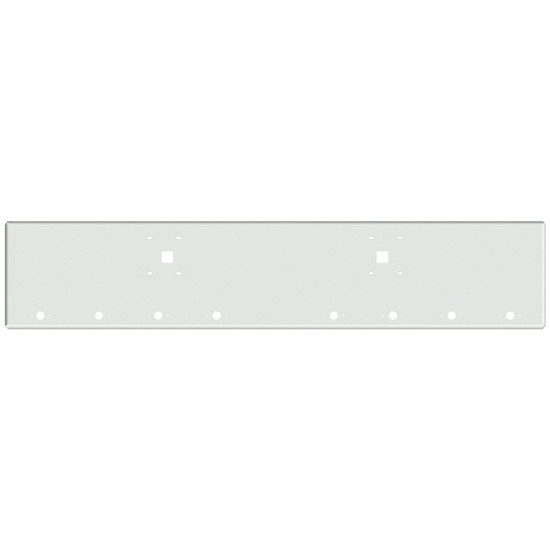 20 Inch Chrome Texas Boxed End Bumper With Tow And 8 M1 - P1 Light Holes For International 9900I, 9900Ix