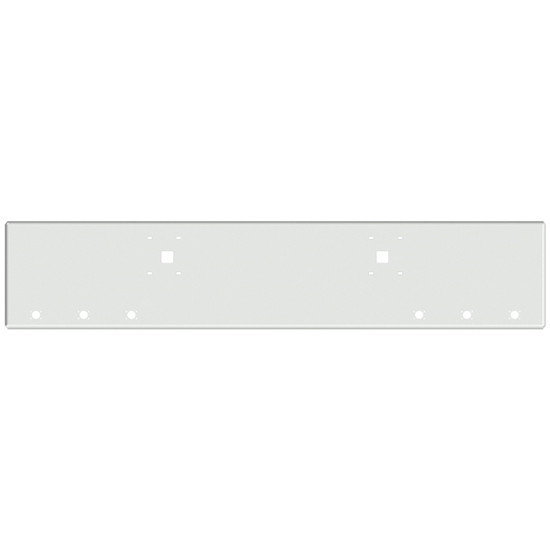 20 Inch Chrome Texas Boxed End Bumper With Tow And 6 M3 - P3 Light Holes For International 9900I, 9900Ix