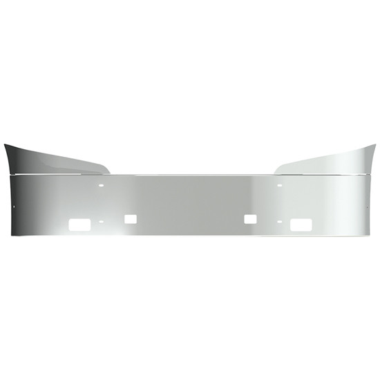 16 Inch Chrome Wrap Around Bumper With Tow, Fog And Round Light Holes For International Prostar 2008-2017