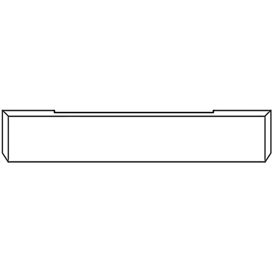 22 Inch Blank Chrome Texas Boxed End Bumper, 10 Gauge With Blind Mount Ust Brackets For Kenworth K100C Cabover