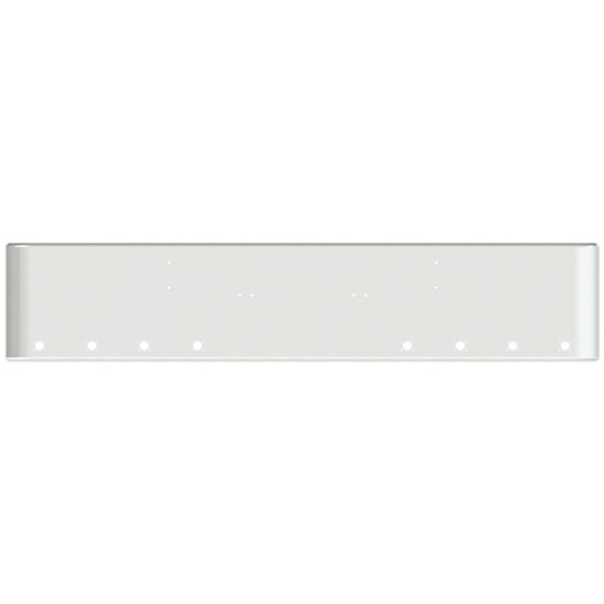 18 Inch Chrome Steel Texas Square Rolled End Bumper With Mounting Holes Only 8 M3 Or P3 Light Holes For Kenworth W900A 1967-1981