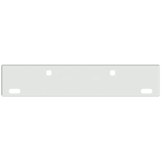18 Inch Chrome Texas Boxed End Bumper With Tow, 2 Oval Light Holes For Kenworth W900A