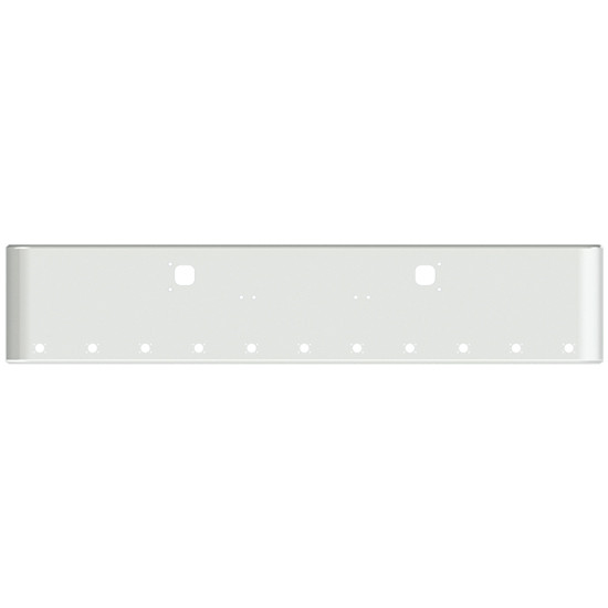 20 Inch Chrome Steel Texas Square Bumper With Mounting And Tow/Hitch Holes 11 M3 Or P3 Light Holes For Kenworth W900A 1967-1981