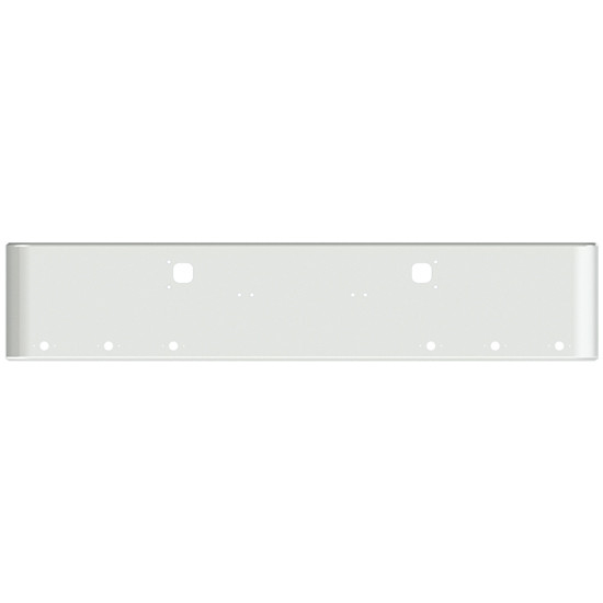 20 Inch Chrome Steel Texas Square Bumper With Mounting And Tow/Hitch Holes 6 M1 Millennium Light Holes For Kenworth W900A 1967-1981