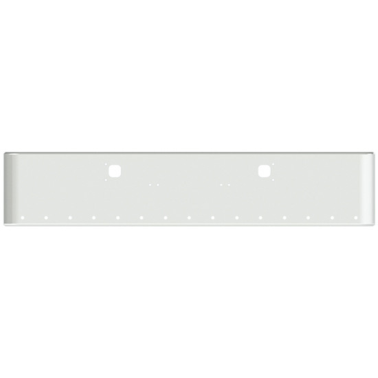 22 Inch Chrome Steel Texas Square Bumper With Mounting And Tow/Hitch Holes 15 - 3/4 Inch Light Holes For Kenworth W900A 1967-1981