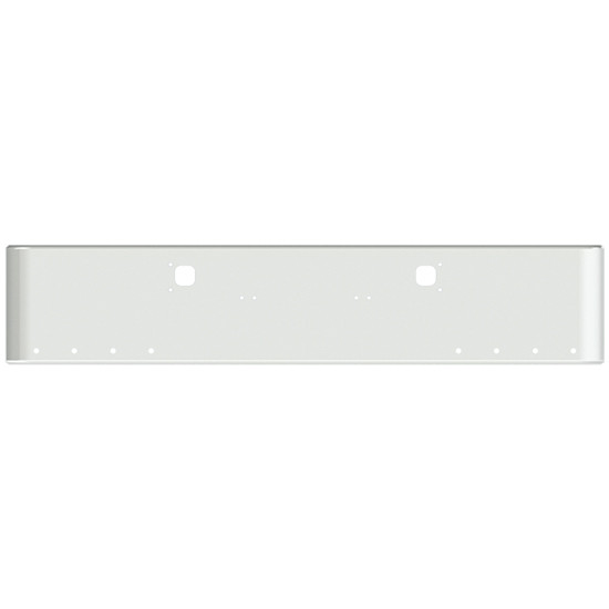 22 Inch Chrome Steel Texas Square Bumper With Mounting And Tow/Hitch Holes 8 - 3/4 Inch Light Holes For Kenworth W900A 1967-1981