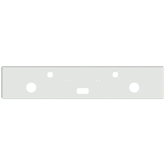 20 Inch Chrome Texas Boxed End Bumper With Rd Light, Center Step And Tow Holes For Kenworth W900A Conv 1967-1981