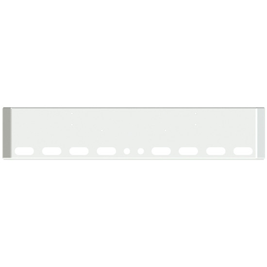 20 Inch Chrome 45 Degree Mitered End Roadrunner Bumper With 8 Oval And 2 - 2 Inch Light Holes