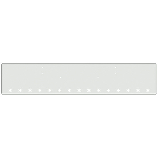 18 Inch Chrome American Eagle Boxed End Bumper With 15 M3- P3 Light Holes For Kenworth W900B, W900L