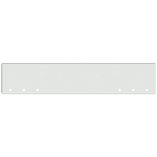 22 Inch Chrome Texas Boxed End Bumper With 6 M3 - P3 Light Holes For Kenworth W900B, W900L