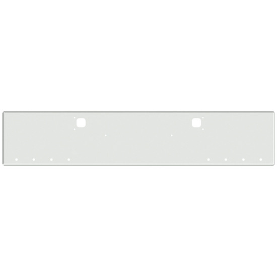 18 Inch Chrome Texas Boxed End Bumper With Tow And 8 Rnd 3/4 Inch Light Holes For Kenworth W900B, W900L