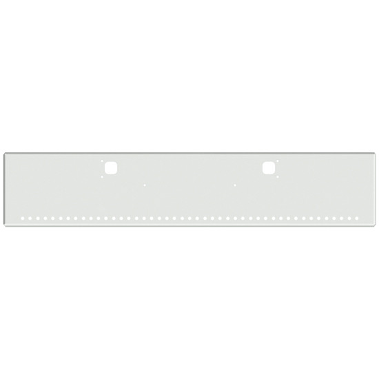 22 Inch Chrome American Eagle Boxed End Bumper With Tow And 45 Round 3/4 Inch Light Holes In Face For Kenworth W900B, W900L