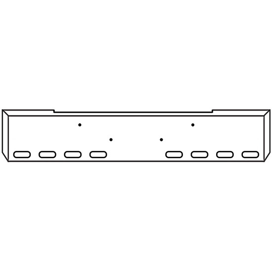 18 Inch Chrome American Eagle Bumper With 8 Oval Light Holes