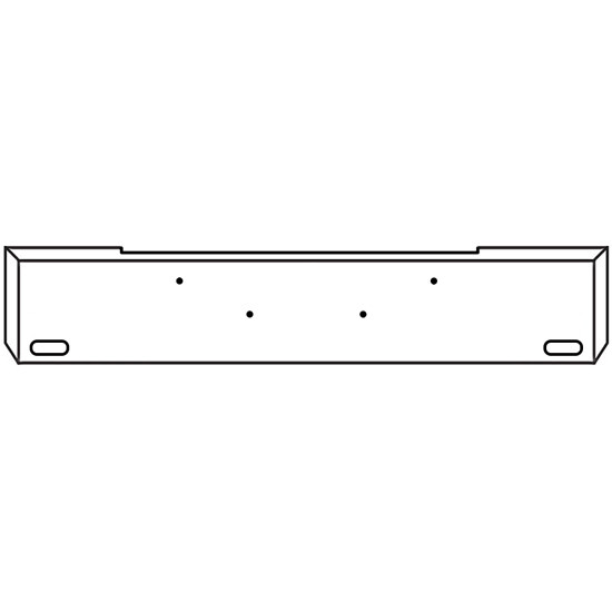 22 Inch Chrome American Eagle Bumper With 2 Oval Light Holes