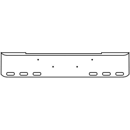 20 Inch Chrome Rolled End American Eagle Bumper With 6 Oval Light Holes