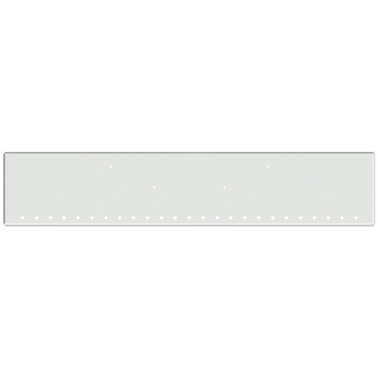 22 Inch Chrome American Eagle Boxed End Bumper With 25 Round 3/4 Inch Light Holes In Face And 1 Round 3/4 Inch Light Hole Each End For Kenworth W900B