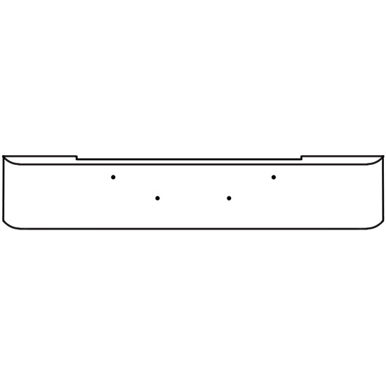 20 Inch Chrome Rolled End American Eagle Bumper With Bolt Holes