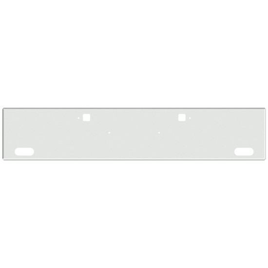 18 Inch Chrome Texas Boxed End Bumper With Tow, 2 Oval Light Holes For Kenworth W900B
