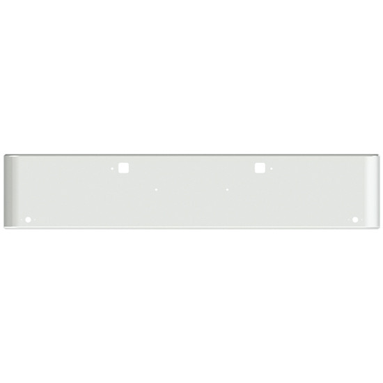 20 Inch Chrome Steel Texas Square Bumper With Mounting And Tow/Hitch Holes 2 M1 Millennium Light Holes For Kenworth W900B 2011 And Newer