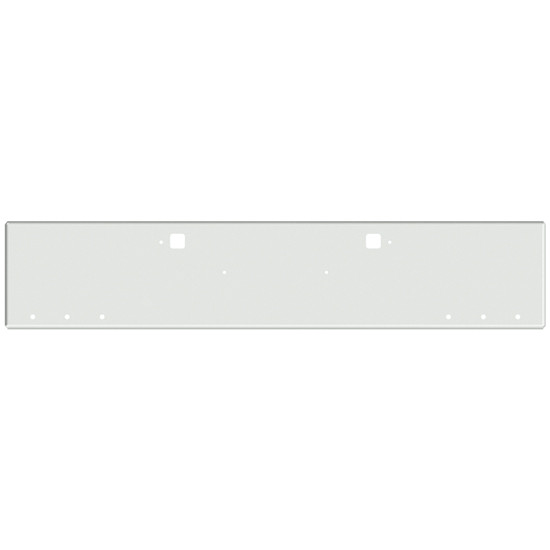 22 Inch Chrome Texas Boxed End Bumper With Tow, 6 Round 3/4 Inch Light Holes In Face And 1 Round 3/4 Inch Light Hole Each End For Kenworth W900B