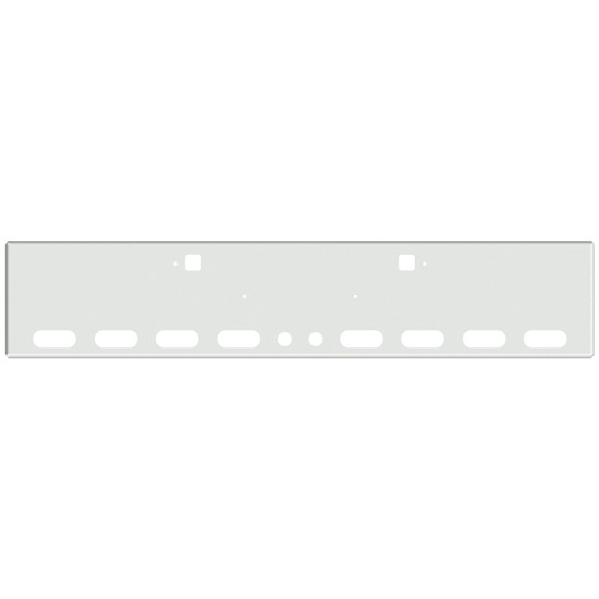 20 Inch Chrome American Eagle Boxed End Bumper With Tow, 8 Oval, 2 Round 2 Inch Light Holes In Face And 1 Round 2 Inch Light Hole Each End For Kenworth W900B