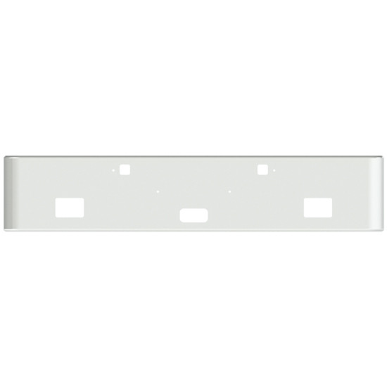 18 Inch Chrome Texas Rolled End Bumper With Tow, Center Step And Fog Light Holes For Kenworth W900B