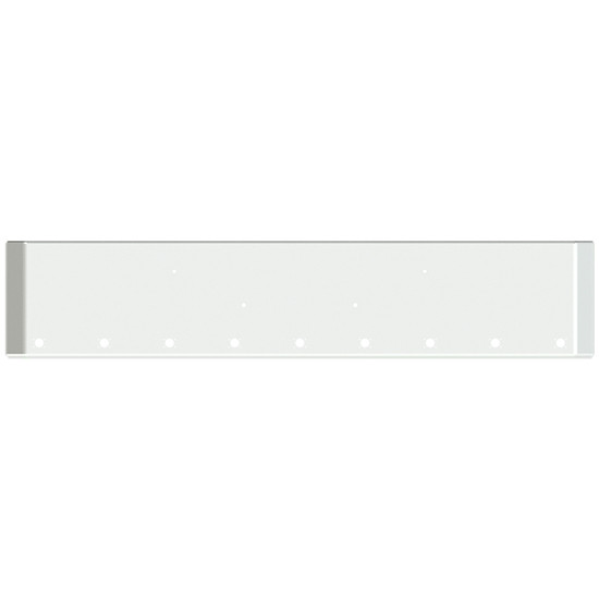 18 Inch Chrome Texas Mitered End Bumper With 9 M3 / P3 Style Light And Bolt Holes For Kenworth W990 2019 +