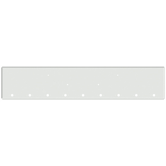 22 Inch Chrome American Eagle Bumper - 8 Inch Boxed Ends With 9 M1 / P1 Style Light And Bolt Holes For Kenworth W990 2019 +