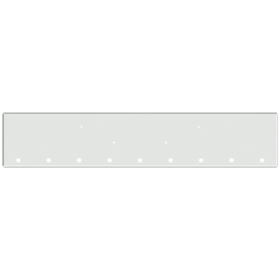 22 Inch Chrome American Eagle Bumper - 8 Inch Boxed Ends With 9 M3 / P3 Style Light And Bolt Holes For Kenworth W990 2019 +