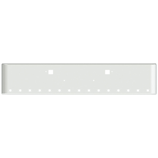 20 Inch Chrome Texas Rolled End Bumper With 15 M3 / P3 Style Light, Bolt And Tow Holes For Kenworth W990 2019 +