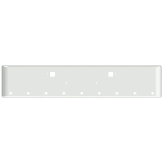 20 Inch Chrome Texas Rolled End Bumper With 9 M3 / P3 Style Light, Bolt And Tow Holes For Kenworth W990 2019 +