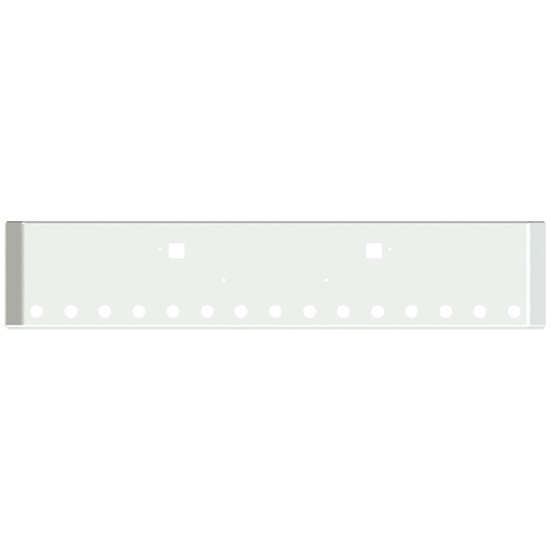 22 Inch Chrome Texas Mitered End Bumper With 15 Rnd 2 Inch Light, Bolt And Tow Holes For Kenworth W990 2019 +