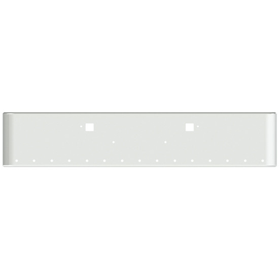 22 Inch Chrome Texas Rolled End Bumper With 15 Rnd 3/4 Inch Light, Bolt And Tow Holes For Kenworth W990 2019 +