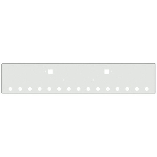20 Inch Chrome Texas Boxed End Bumper With 15 Rnd 2 Inch Light, Bolt And Tow Holes For Kenworth W990 2019 +