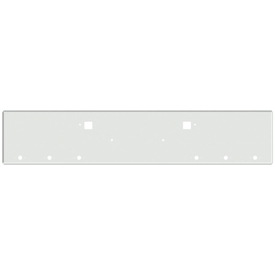 22 Inch Chrome American Eagle Bumper - 8 Inch Boxed Ends With 6 M1 / P1 Style Light, Bolt And Tow Holes For Kenworth W990 2019 +