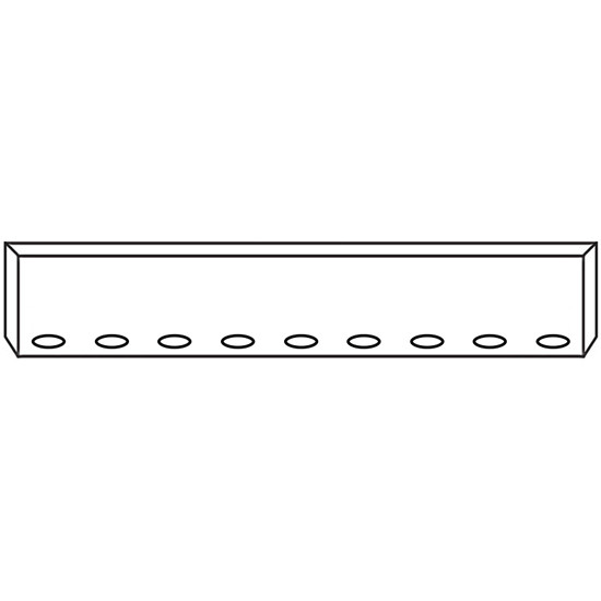 20 Inch Stainless Steel Boxed End Bumper With Usx Mounting Plates And 9 M1 Light Holes For Freightliner, Kenworth, Peterbilt, Western Star