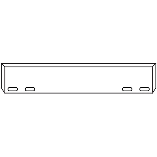 18 Inch Chrome Steel American Eagle Boxed End Bumper With 4 Oval Light Holes And Ust Mounting Brackets For Peterbilt, Kenworth, Freightliner