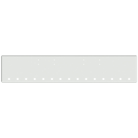 22 Inch Chrome American Eagle Boxed End Bumper With 15 M3- P3 Light Holes For Peterbilt 352, 359