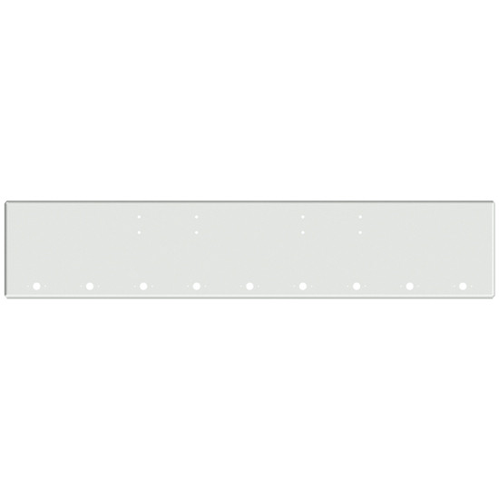 22 Inch Chrome American Eagle Boxed End Bumper With 9 M1- P1 Light Holes For Peterbilt 352, 359