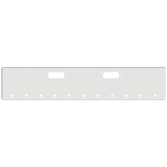 20 Inch Chrome Texas Boxed End Bumper With Tow And 11 M1- P1 Light Holes For Peterbilt 352, 359
