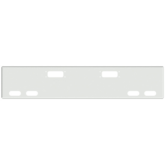 20 Inch Chrome Texas Boxed End Bumper With Tow And 4 Oval Light Holes For Peterbilt 352, 359