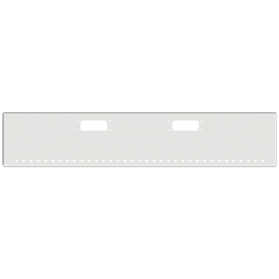 22 Inch Chrome American Eagle Boxed End Bumper With Tow And 35 Round 3/4 Inch Light Holes In Face For Peterbilt 352, 359