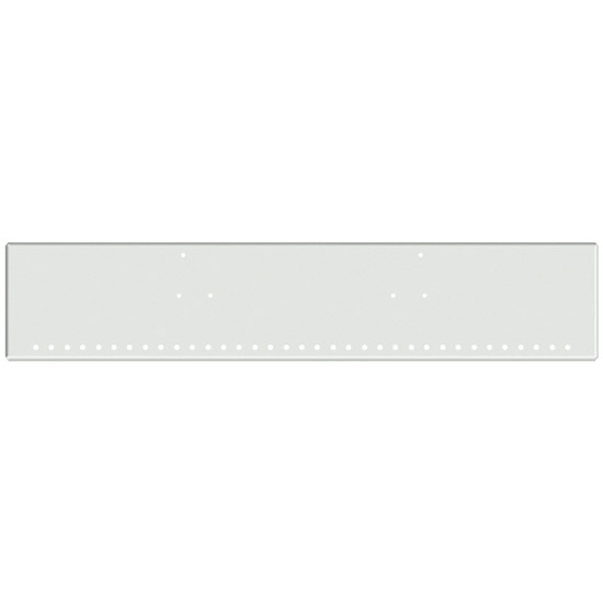18 Inch Chrome Texas Boxed End Bumper With 35 Rnd 3/4 Inch + Rnd 3/4 Inch Light And Mount Holes For Peterbilt 357, 378, 379