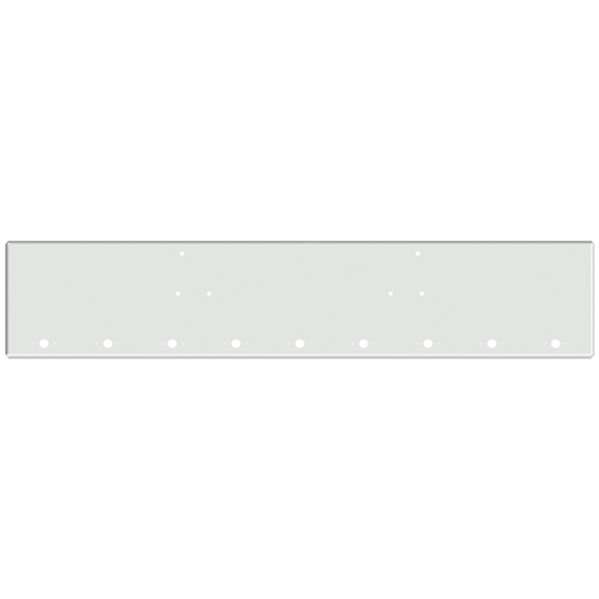 18 Inch Chrome Texas Boxed End Bumper With 9 M1 Light And Mount Holes For Peterbilt 357, 378, 379