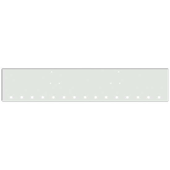 20 Inch Chrome Texas Boxed End Bumper With 15 M3 Light And Mount Holes For Peterbilt 357 SFA, 378 SFA, 379