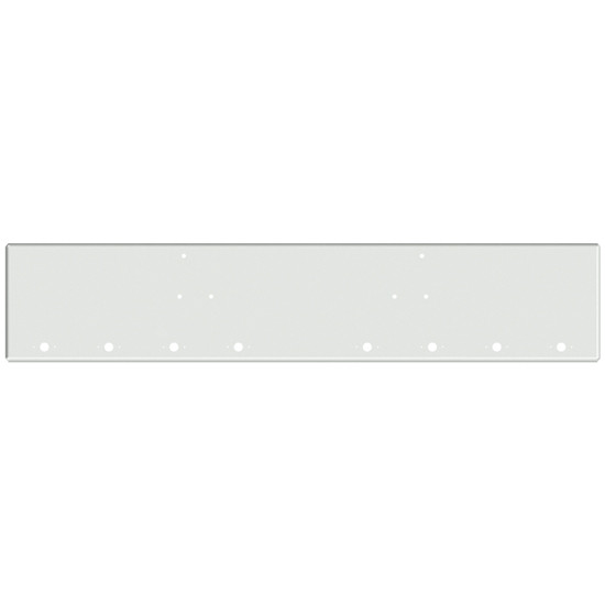 22 Inch Chrome Texas Boxed End Bumper With 8 M1-P1 Light Holes For Peterbilt 357 SFA, 378, 379